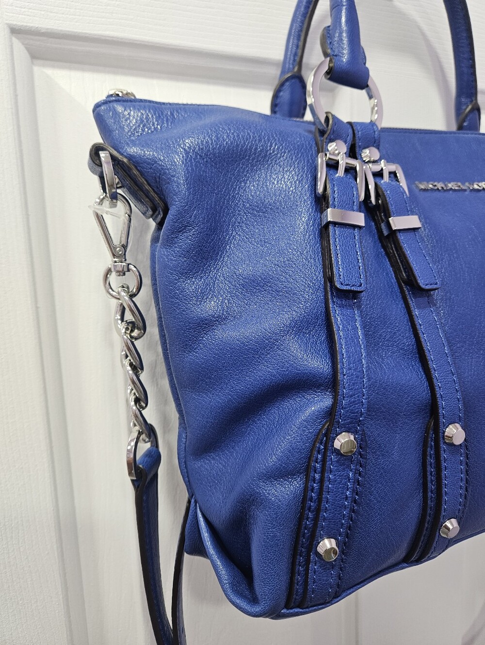 Michael Kors Cobalt Blue Crossbody Satchel - Picture 7 of 15